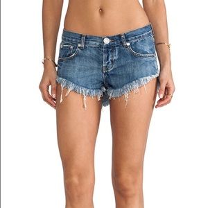 One Teaspoon Bonitas Distressed Denim Shorts